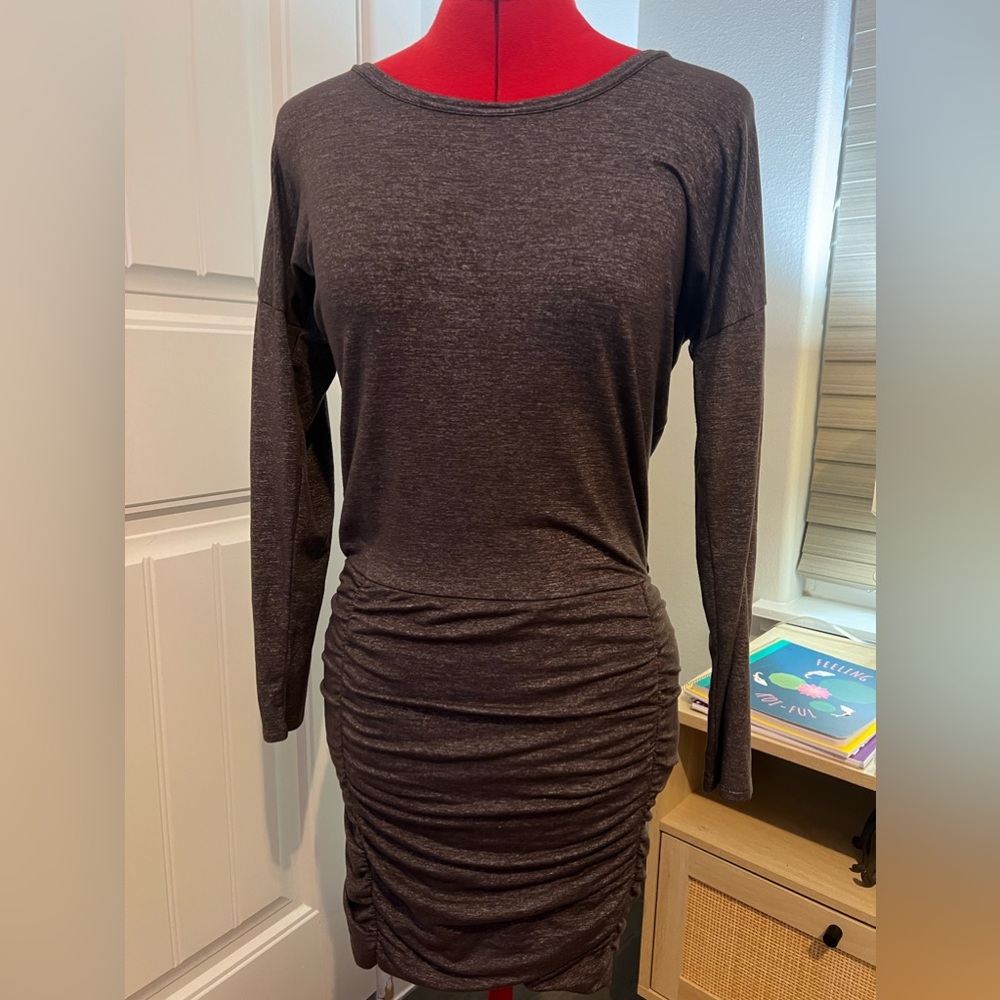 ATHLETA Long Sleeve Women’s Mini Dress Size XSP Color Brown ( Fall color)